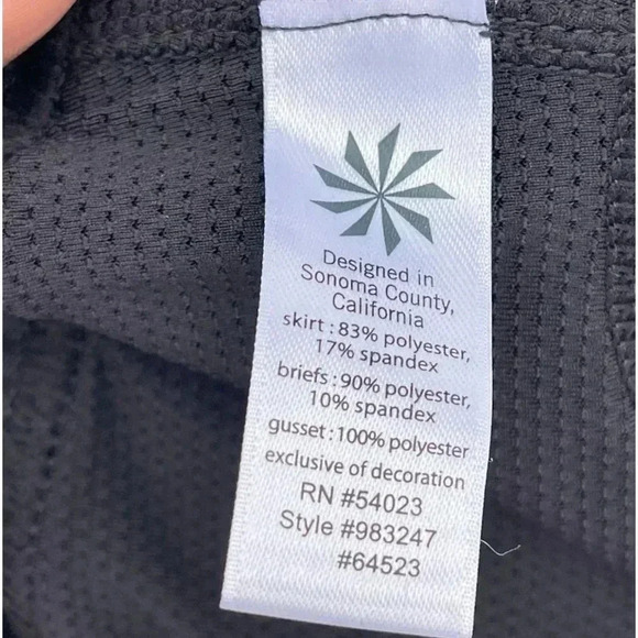 Athleta Womens Elastic Waist Double Layered Pleated Skirt Black Sz Small - Picture 5 of 8